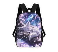 sinyumoney Mochilas Para Niños Dream Kitsune Anime Fox Mochila Escolar Impresa En 3D Para Niños Mochilas De Viaje De Moda Para Niños Estudiantes Escolares 17inch