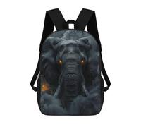 sinyumoney Mochilas Para Niños Elephant in Black Smoke Mochila Escolar Mochila Para Niños Mochila De Viaje Mochilas Para Libros Mochila Impresa En 3D Para Niños Y Niñas 17inch