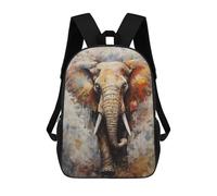 sinyumoney Mochilas Para Niños Elephant Walking in Paint Mochila Escolar Impresa En 3D Para Niños Mochilas De Viaje De Moda Para Niños Estudiantes Escolares 17inch