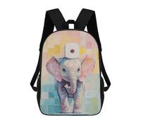 sinyumoney Mochilas Para Niños Elephant with Toilet Paper Mochila Escolar Impresa En 3D Para Niños Mochilas De Viaje De Moda Para Niños Estudiantes Escolares 17inch