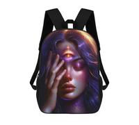 sinyumoney Mochilas Para Niños Enchanted Cosmic Portrait -2 Mochila Escolar Impresa En 3D Para Niños Mochilas De Viaje De Moda Para Niños Estudiantes Escolares 17inch
