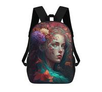 sinyumoney Mochilas Para Niños Enchanted Forest Portrait -3 Mochila Escolar Impresa En 3D Para Niños Mochilas De Viaje De Moda Para Niños Estudiantes Escolares 17inch