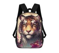 sinyumoney Mochilas Para Niños Enchanted Tiger Portrait -3 Mochila Escolar Impresa En 3D Para Niños Mochilas De Viaje De Moda Para Niños Estudiantes Escolares 17inch