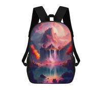 sinyumoney Mochilas Para Niños Enchanted Waterfall Paradise -1 Mochila Escolar Impresa En 3D Para Niños Mochilas De Viaje De Moda Para Niños Estudiantes Escolares 17inch