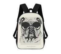 sinyumoney Mochilas Para Niños English Bulldog Sketch Mochila Escolar Impresa En 3D Para Niños Mochilas De Viaje De Moda Para Niños Estudiantes Escolares 17inch
