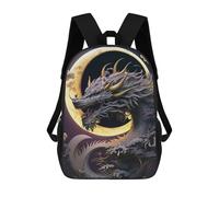 sinyumoney Mochilas Para Niños Epic Dragon Moon Artwork Mochila Escolar Impresa En 3D Mochila De Moda Mochilas Escolares De Viaje Para La Escuela O Viajes 17inch
