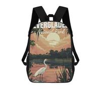 sinyumoney Mochilas Para Niños Everglades National Park Mochila Escolar Mochila Para Niños Mochila De Viaje Mochilas Para Libros Mochila Impresa En 3D Para Niños Y Niñas 17inch