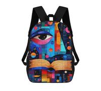 sinyumoney Mochilas Para Niños Expressionist Geometry Knowledge - Vibrant Mochila Escolar Impresa En 3D Para Niños Mochilas De Viaje De Moda Para Niños Estudiantes Escolares 17inch