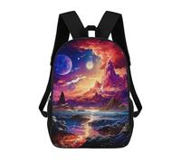 sinyumoney Mochilas Para Niños Fantasy Alien Landscape -4 Mochila Escolar Impresa En 3D Mochila De Moda Mochilas Escolares De Viaje Para La Escuela O Viajes 17inch