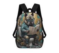 sinyumoney Mochilas Para Niños Fat Dog Toilet Mochila Escolar Mochila Para Niños Mochila De Viaje Mochilas Para Libros Mochila Impresa En 3D Para Niños Y Niñas 17inch