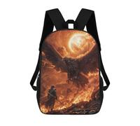 sinyumoney Mochilas Para Niños Fiery Battle with Phoenix Mochila Escolar Mochila Para Niños Mochila De Viaje Mochilas Para Libros Mochila Impresa En 3D Para Niños Y Niñas 17inch