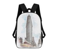 sinyumoney Mochilas Para Niños Flatiron Building New York Mochila Escolar Mochila Para Niños Mochila De Viaje Mochilas Para Libros Mochila Impresa En 3D Para Niños Y Niñas 17inch
