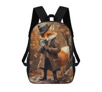 sinyumoney Mochilas Para Niños Fox Detective Mochila Escolar Mochila Para Niños Mochila De Viaje Mochilas Para Libros Mochila Impresa En 3D Para Niños Y Niñas 17inch