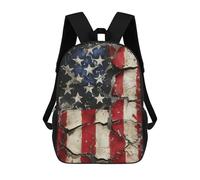 sinyumoney Mochilas Para Niños Fractured American Flag Mochila Escolar Impresa En 3D Para Niños Mochilas De Viaje De Moda Para Niños Estudiantes Escolares 17inch