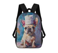 sinyumoney Mochilas Para Niños French Bulldog with Toilet Paper Hat Mochila Escolar Impresa En 3D Mochila De Moda Mochilas Escolares De Viaje Para La Escuela O Viajes 17inch