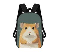 sinyumoney Mochilas Para Niños Funny Cute Hamster Illustration Mochila Escolar Impresa En 3D Para Niños Mochilas De Viaje De Moda Para Niños Estudiantes Escolares 17inch
