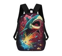 sinyumoney Mochilas Para Niños Galactic Shark Splash Mochila Escolar Mochila Para Niños Mochila De Viaje Mochilas Para Libros Mochila Impresa En 3D Para Niños Y Niñas 17inch