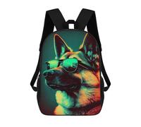 sinyumoney Mochilas Para Niños German Shepherd Retro Mochila Escolar Para Niños Mochila De Viaje Mochila Escolar Para Estudiantes Bolsa Para Libros Y Material Escolar Mochilas Escolares 17inch