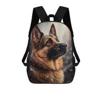sinyumoney Mochilas Para Niños German Shepherd Snow Mochila Escolar Mochila Para Niños Mochila De Viaje Mochilas Para Libros Mochila Impresa En 3D Para Niños Y Niñas 17inch