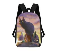 sinyumoney Mochilas Para Niños Giant Cat by Day Mochila Escolar Mochila Para Niños Mochila De Viaje Mochilas Para Libros Mochila Impresa En 3D Para Niños Y Niñas 17inch