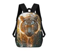 sinyumoney Mochilas Para Niños Glowing-Eyed Tiger in The Jungle Mochila Escolar Impresa En 3D Para Niños Mochilas De Viaje De Moda Para Niños Estudiantes Escolares 17inch