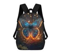 sinyumoney Mochilas Para Niños Glowing Forest Butterfly Mochila Escolar Impresa En 3D Para Niños Mochilas De Viaje De Moda Para Niños Estudiantes Escolares 17inch
