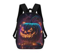 sinyumoney Mochilas Para Niños Glowing Halloween Pumpkin Mochila Escolar Impresa En 3D Para Niños Mochilas De Viaje De Moda Para Niños Estudiantes Escolares 17inch