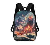 sinyumoney Mochilas Para Niños God of Fire Mochila Escolar Impresa En 3D Para Niños Mochilas De Viaje De Moda Para Niños Estudiantes Escolares 17inch