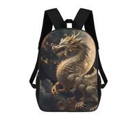 sinyumoney Mochilas Para Niños Golden Dragon Moonlit Sky Mochila Escolar Mochila Para Niños Mochila De Viaje Mochilas Para Libros Mochila Impresa En 3D Para Niños Y Niñas 17inch