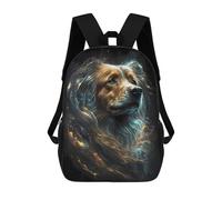 sinyumoney Mochilas Para Niños Golden Retriever Dog Mochila Escolar Impresa En 3D Para Niños Mochilas De Viaje De Moda Para Niños Estudiantes Escolares 17inch