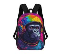 sinyumoney Mochilas Para Niños Gorilla Astronaut Space Mochila Escolar Impresa En 3D Mochila De Moda Mochilas Escolares De Viaje Para La Escuela O Viajes 17inch