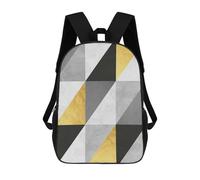 sinyumoney Mochilas Para Niños Gray And Gold Art 09 Mochila Escolar Impresa En 3D Para Niños Mochilas De Viaje De Moda Para Niños Estudiantes Escolares 17inch