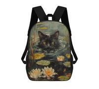sinyumoney Mochilas Para Niños Hiding Black Cat Creek Mochila Escolar Impresa En 3D Mochila De Moda Mochilas Escolares De Viaje Para La Escuela O Viajes 17inch