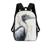 sinyumoney Mochilas Para Niños Hornbill Beauty Watercolor Mochila Escolar Impresa En 3D Para Niños Mochilas De Viaje De Moda Para Niños Estudiantes Escolares 17inch