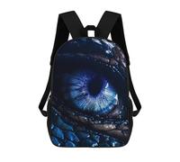 sinyumoney Mochilas para niños impresos en 3D Lone Wolf Collage bolsas de escuela para niños y niñas, bolsas de viaje, bolsas de libros para la escuela o viajes, Blue Dragon Eye, 17"