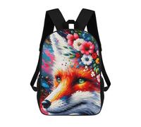 sinyumoney Mochilas para niños impresos en 3D Red Panda Roar Bolsas de escuela para niños y niñas, bolsas de viaje, bolsas de libros para la escuela o viajes, Acrylic Majestic Blossoming Fox, 17"