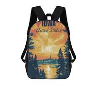sinyumoney Mochilas Para Niños Iowa Sunset Landscape Mochila Escolar Impresa En 3D Para Niños Mochilas De Viaje De Moda Para Niños Estudiantes Escolares 17inch