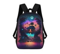 sinyumoney Mochilas Para Niños Island of Dreams Mochila Escolar Impresa En 3D Para Niños Mochilas De Viaje De Moda Para Niños Estudiantes Escolares 17inch
