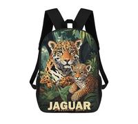 sinyumoney Mochilas Para Niños Jaguar Family Mochila Escolar Impresa En 3D Para Niños Mochilas De Viaje De Moda Para Niños Estudiantes Escolares 17inch