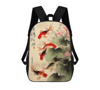 sinyumoney Mochilas Para Niños Japanese Fish 2 Mochila Escolar Mochila Para Niños Mochila De Viaje Mochilas Para Libros Mochila Impresa En 3D Para Niños Y Niñas 17inch