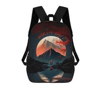 sinyumoney Mochilas Para Niños Japanese Night 05 Mochila Escolar Impresa En 3D Para Niños Mochilas De Viaje De Moda Para Niños Estudiantes Escolares 17inch