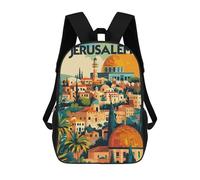 sinyumoney Mochilas Para Niños Jerusalems Golden Glow Mochila Escolar Mochila Para Niños Mochila De Viaje Mochilas Para Libros Mochila Impresa En 3D Para Niños Y Niñas 17inch