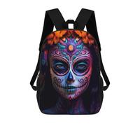 sinyumoney Mochilas Para Niños La Catrina Girl Mochila Escolar Impresa En 3D Para Niños Mochilas De Viaje De Moda Para Niños Estudiantes Escolares 17inch