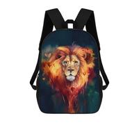 sinyumoney Mochilas Para Niños Lion Face WaterColor Mochila Escolar Impresa En 3D Mochila De Moda Mochilas Escolares De Viaje Para La Escuela O Viajes 17inch