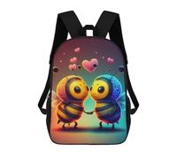 sinyumoney Mochilas Para Niños Love Bees in Harmony Mochila Escolar Impresa En 3D Para Niños Mochilas De Viaje De Moda Para Niños Estudiantes Escolares 17inch