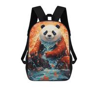 sinyumoney Mochilas Para Niños Magical Panda in Waterfall Mochila Escolar Impresa En 3D Mochila De Moda Mochilas Escolares De Viaje Para La Escuela O Viajes 17inch