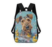 sinyumoney Mochilas Para Niños Mochila Escolar A Airedale Terrier Dog Mochila Escolar Impresa En 3D Para Niños Estudiantes De Primaria Y Secundaria 17inch