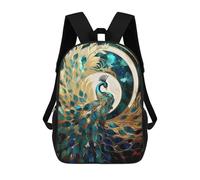 sinyumoney Mochilas Para Niños Mochila Escolar Abstract Peacock Kintsugi Mochila Escolar Impresa En 3D Para Niños Estudiantes De Primaria Y Secundaria 17inch