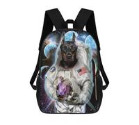 sinyumoney Mochilas Para Niños Mochila Escolar Astronaut Dog in Space -1 Mochila Escolar Impresa En 3D Para Niños Estudiantes De Primaria Y Secundaria 17inch