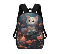 sinyumoney Mochilas Para Niños Mochila Escolar Becoming Koi Kitten Mochila Escolar Impresa En 3D Para Niños Estudiantes De Primaria Y Secundaria 17inch